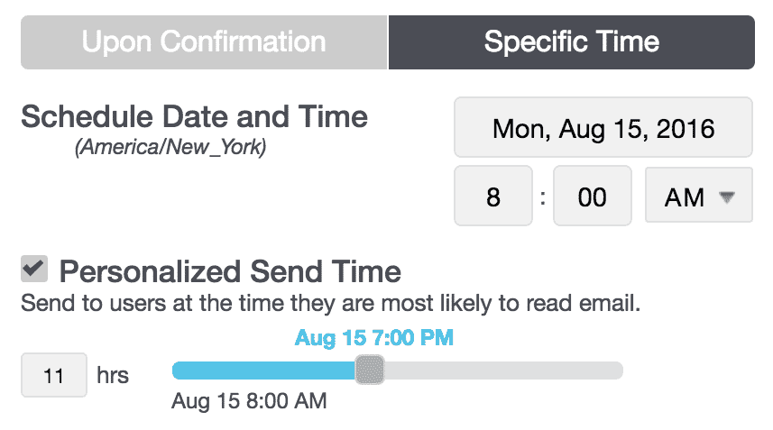 Personalized send time